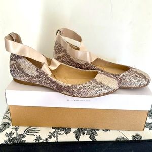 NWOT. Brand new. Jessica Simpson ballet cross strap flat. Size 7 1/2.